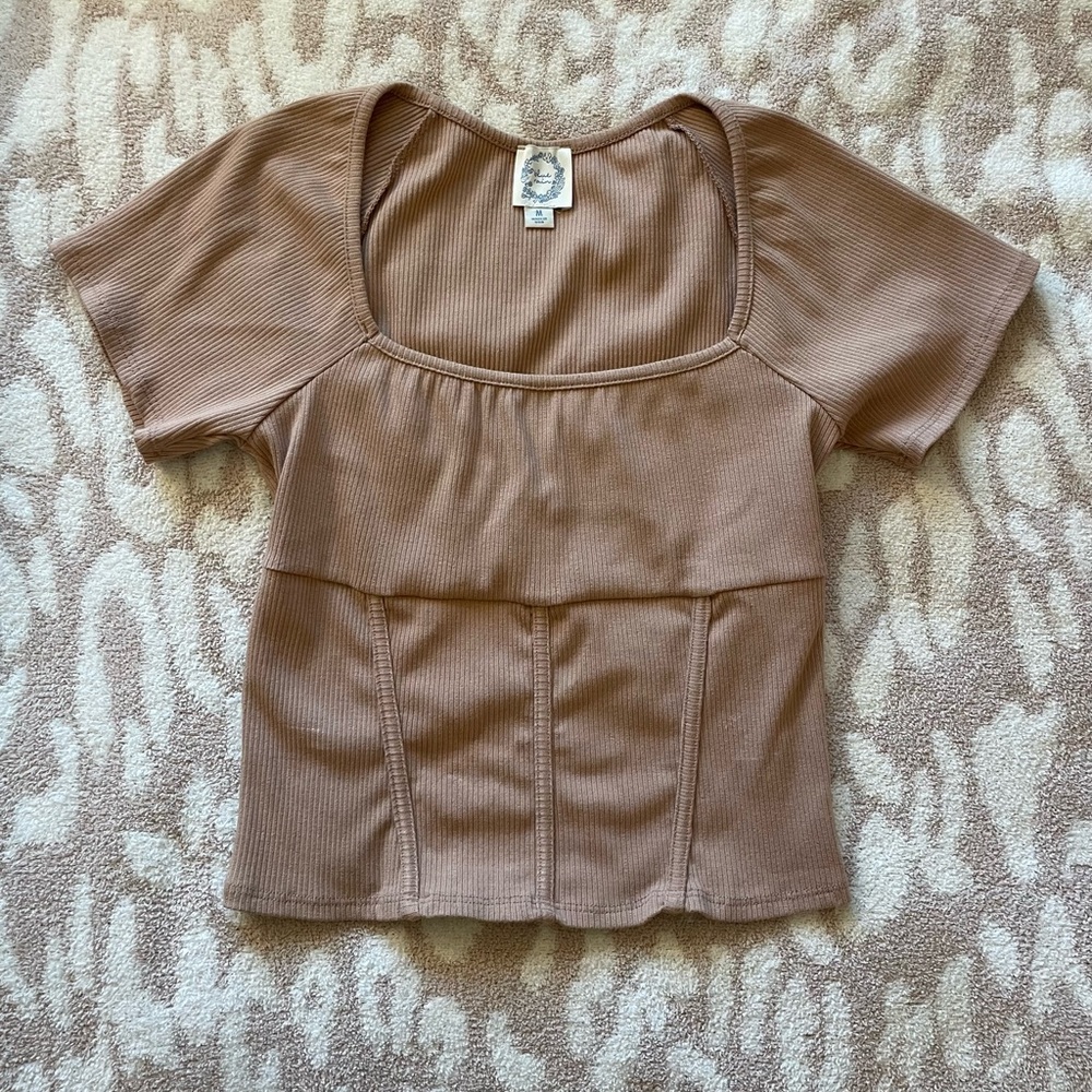 Francesca’s Fitted Square Neck Top